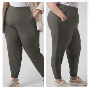 Athleta Brooklyn Jogger Pants Olive Green Women's Plus Size 26